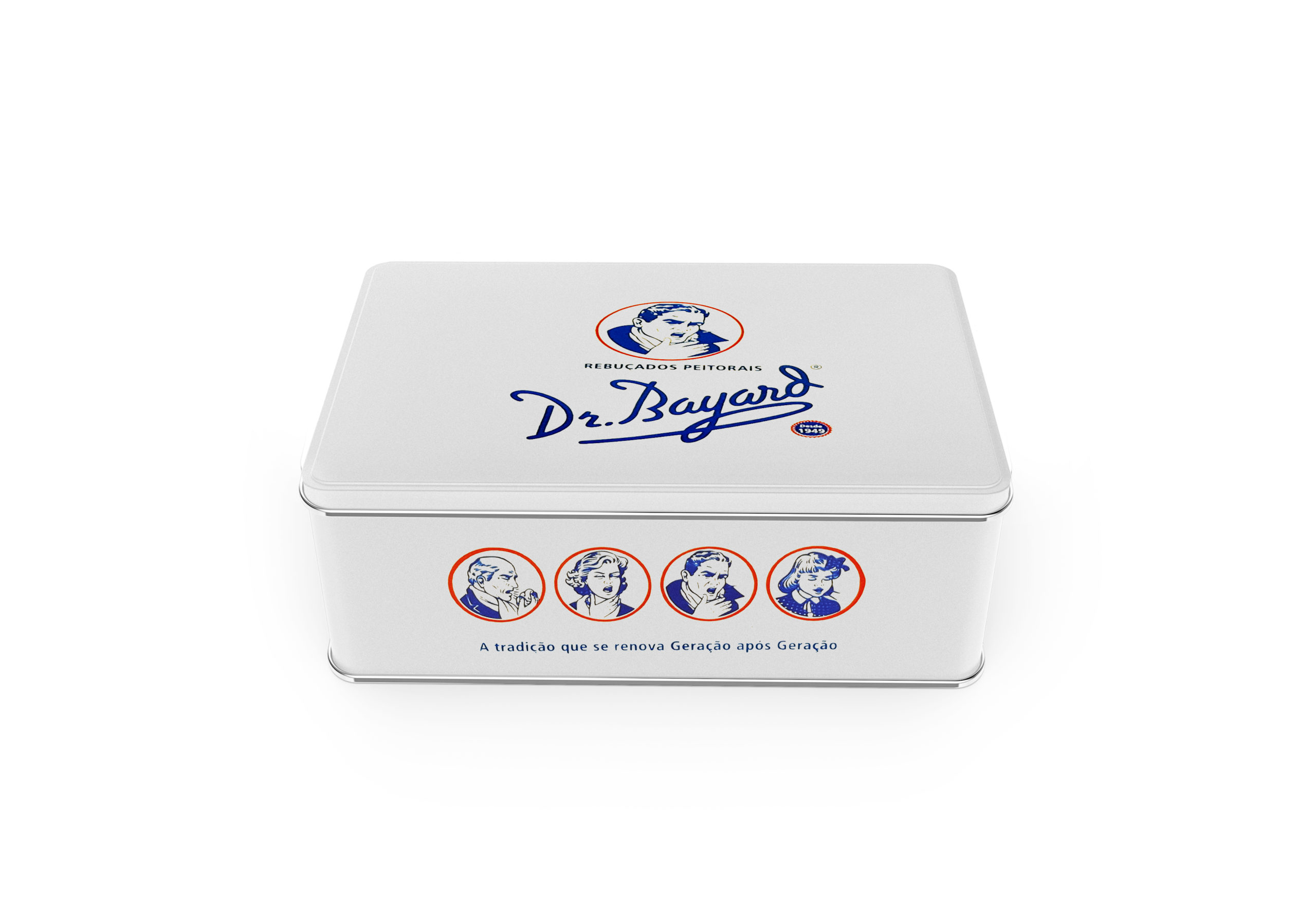 Embalagem metálica retangular